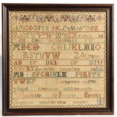 Needlework Sampler -Abigail Gool - 1810