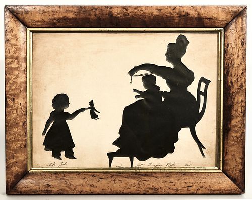 Large Silhouette - Mother and two Children