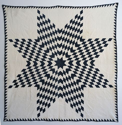 Blue and White Star Quilt