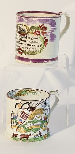 Two Larger Soft Paste Mugs