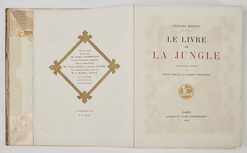 Rare Book - Rudyard KIPLING Le Livre de La Jungle