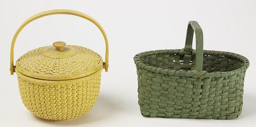 Two Painted Baskets