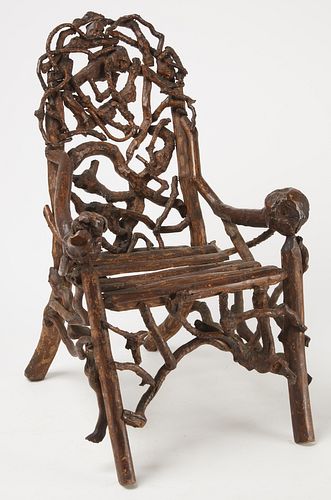 Child's Rustic Root Armchair