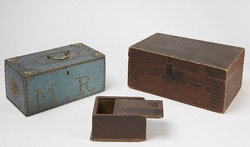Three Good Early Painted Boxes