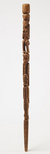 North West Coast Indian Carved Staff