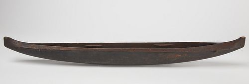 Carved and Painted Native American Canoe Model
