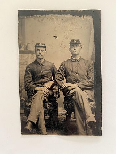 Civil War Tintype with Currency Notes
