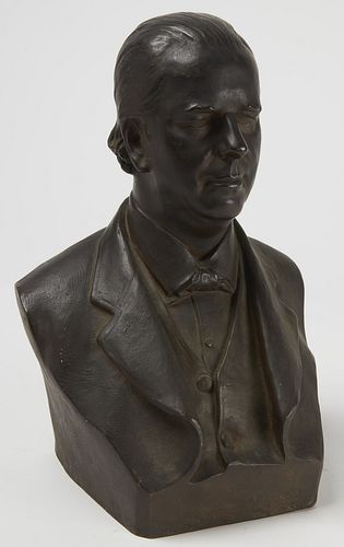 French Bronze Bust of Gentleman