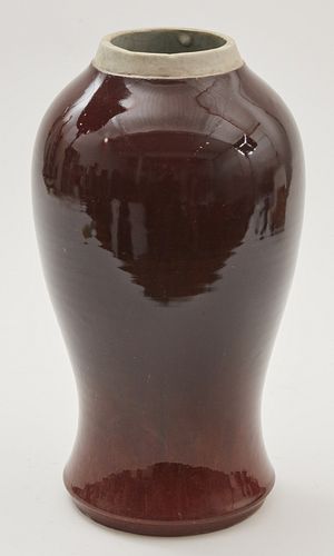 Tall Chinese Pigeon Blood Vase