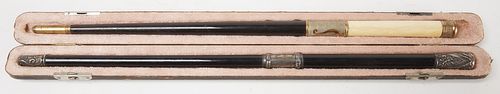 Two Antique Conductor Batons