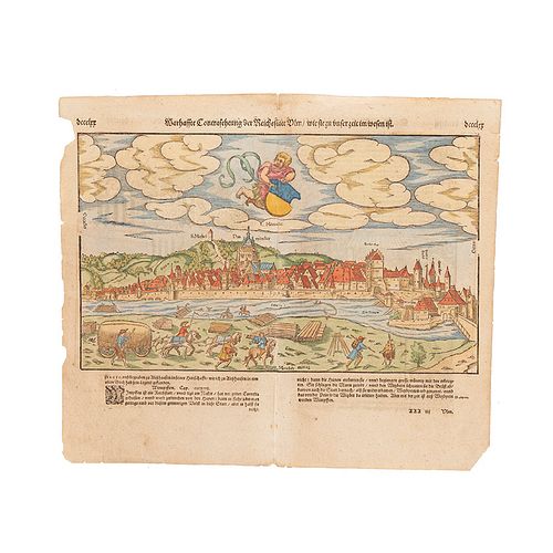 Münster, Sebastian. Warhaffte Contrafehtung der Reicßatt Ulm wie sie zu unser Zeit im Wesen ist. Basilea: Heinrich Petri, ca. 1550.