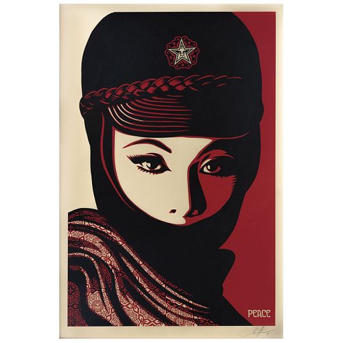 SHEPARD FAIREY, Peace, Signed, Serigraphy without print number, 34.6 x 22.8" (88 x 58 cm)