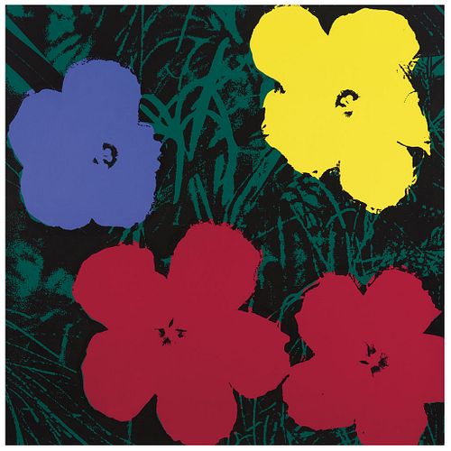 ANDY WARHOL, II.73 Flowers, Stamp on back, Serigraphy without print number, 35.9 x 35.9" (91.4 x 91.4 cm), Certificate