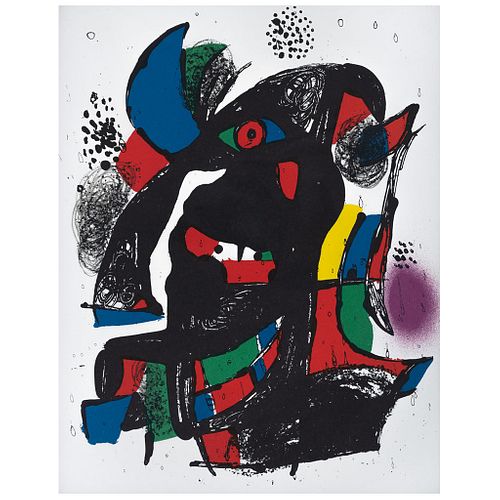 JOAN MIRÓ, Litografía Original II, del libro Miró Lithographs III, 1972, Unsigned, Lithograph without print number, 12.2 x 9.4" (31 x 24 cm)