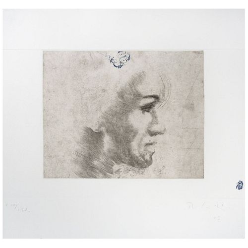 ROBERTO CORTÁZAR, Untitled, Signed and dated 03, Drypoint 110 / 120, 9 x 14.5" (23 x 37 cm)