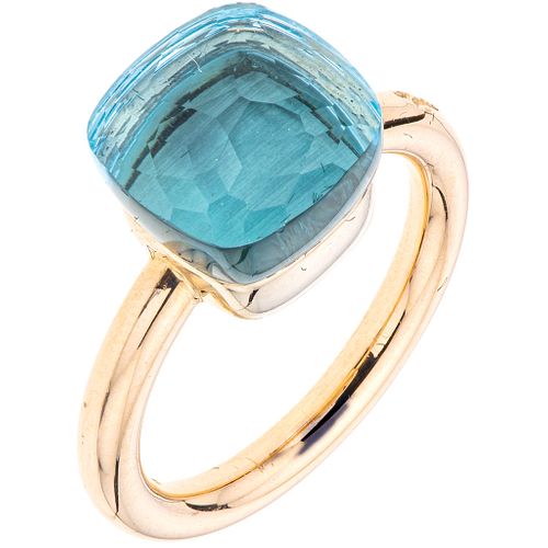 RING WITH TOPAZ IN 18K ROSE GOLD FROM THE FIRM POMELLATO, NUDO COLLECTION Weight: 8.1 g. Size: 5 ½ 
