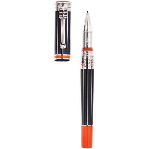 ROLLERBALL MONTEGRAPPA ICONS LIMITED EDITION FRANK SINATRA IN LACQUER, RESIN AND SILVER .925 Body and cap in black lacquer and ...