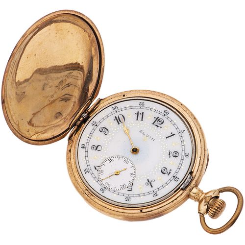ELGIN PLATE POCKET WATCH Movement: manual (does not work, requires service). Series: 104XXXX Box: circular d ...