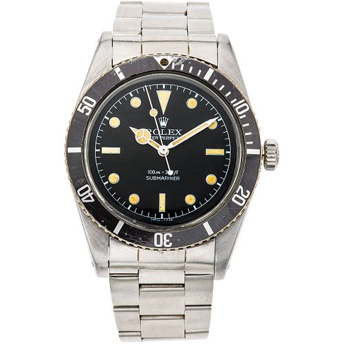 ROLEX OYSTER PERPETUAL SUBMARINER WATCH IN STEEL REF. 6536 1, CA. 1957 Movement: automatic. Caliber: 1030 Series: 3 ...