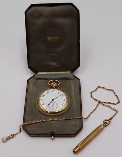 JEWELRY. Tiffany & Co. 18kt Gold Pocket Watch.