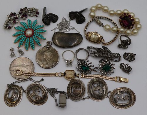 JEWELRY. Assorted Gold, Silver and Costume Jewelry