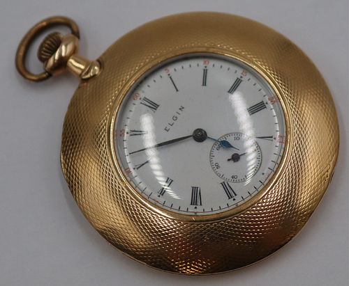 JEWELRY. Elgin 14kt Gold Pocket Watch.