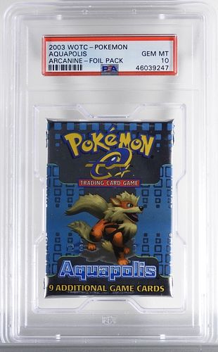 2003 Pokemon Aquapolis Arcanine Foil Pack PSA 10