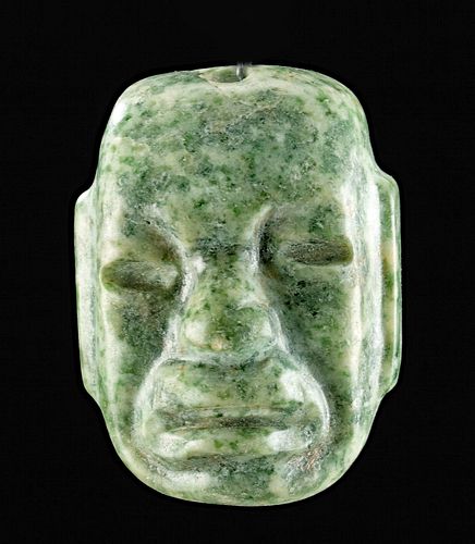 Miniature Olmec Stone Maskette Pendant