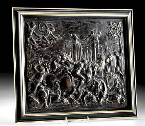 18th C. Brass Relief - Death of Niobe's Children