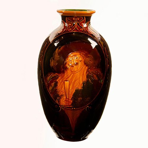 Royal Doulton Kingsware Rembrandt Vase, Man Drinking Champagne