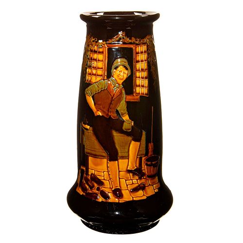 Large Royal Doulton Kingsware Vase, The Cobbler