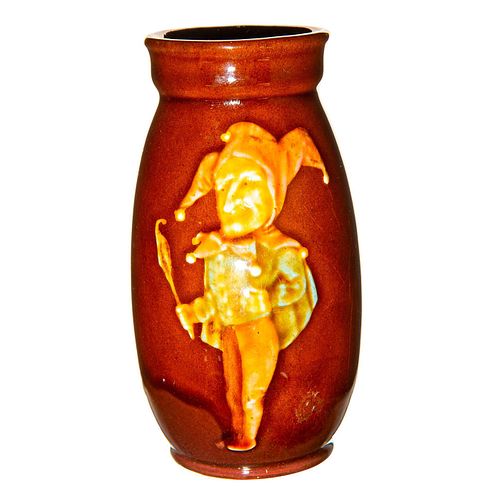 Royal Doulton Kingsware Miniature Vase of a Jester