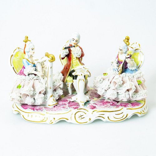 Dresden Art Porcelain Figural, Musical Trio