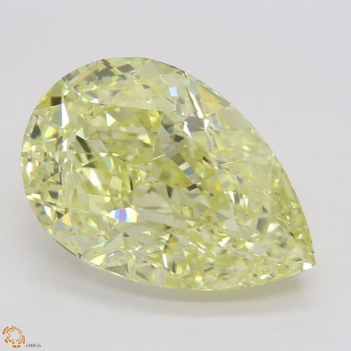 8.54 ct, Natural Fancy Light Yellow Even Color, VVS1, Pear cut Diamond (GIA Graded), Unmounted, Appraised Value: $269,800 