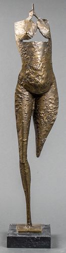 Modern "Female Nude" Bronze Sculpture