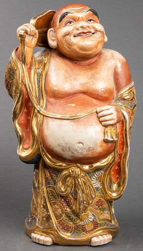 Japanese Satsuma Porcelain Buddha Sculpture