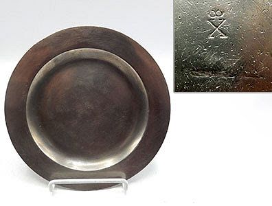 18th Century English 7 1/4" Pewter Plate