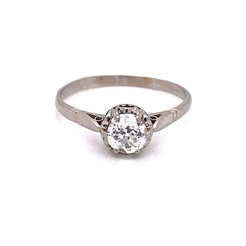 1920' Platinum Diamond Engagement Ring