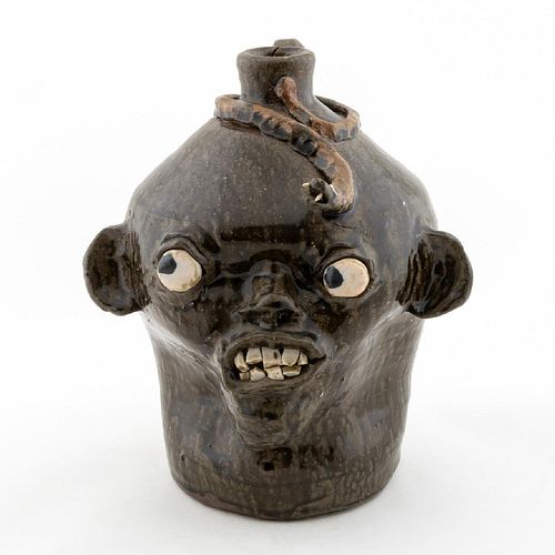 FACE JUG, CHESTER HEWELL, SOUTHERN POTTERY
