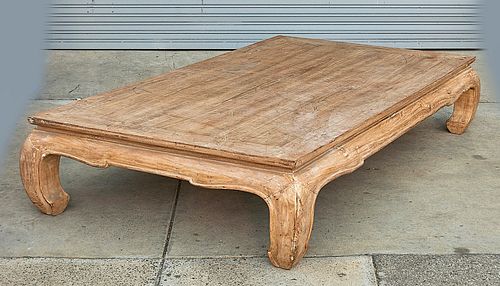 Massive Chinese Wood Opium Bed/Table