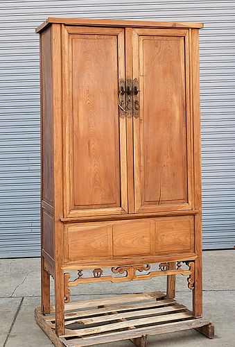 Tall Chinese Wood Cabinet