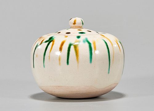Chinese Sancai-Style Covered Ginger Jar