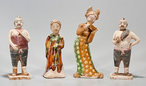 Group of Four Chinese Pottery Figures