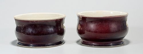 Pair Chinese Glazed Porcelain Basins