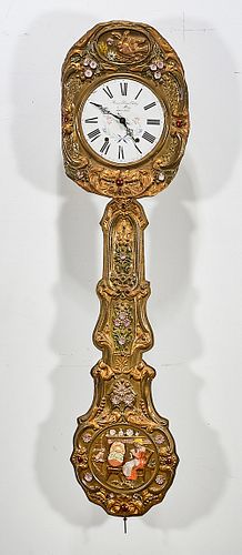 French Decorative Wall Clock by Odobez