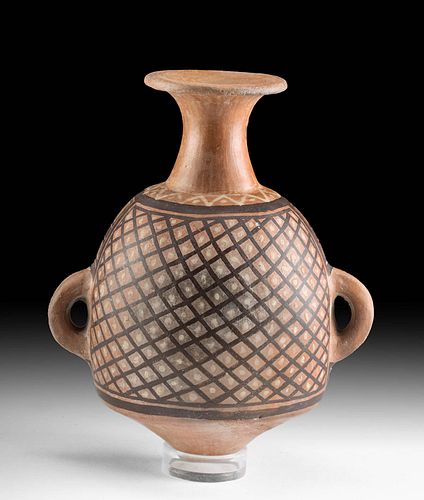 Inca Pottery Aryballos w/ Attractive Net Pattern