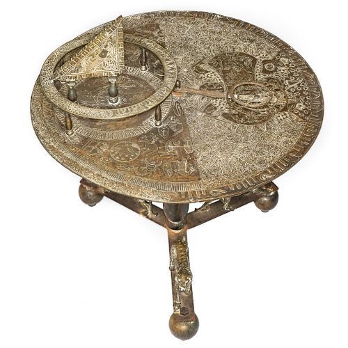 Antique Astrolabe Brass Table
