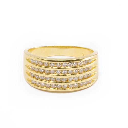 14k gold and diamond ring