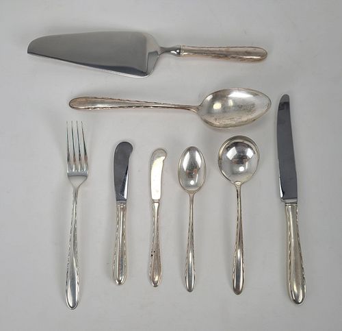 (55) Pc.Towle Sterling "Silver Flutes" Pattern Set