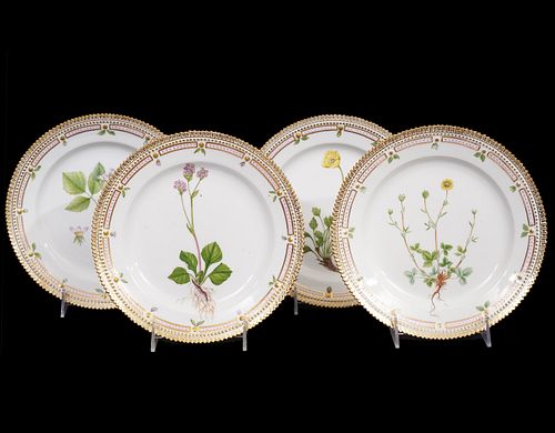 4 Flora Danica Lunch Plates #20/3550